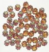 50 9mm Transparent Smoke Topaz AB Daisy Beads